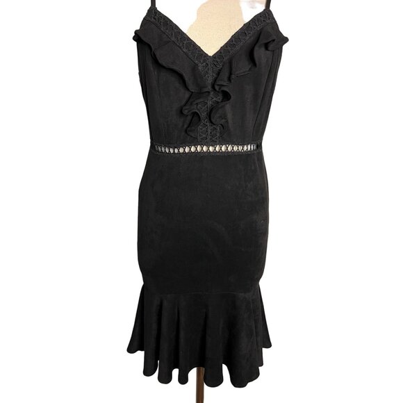 A Celine by Flying Tomato Large Black Dress Hi Lo Sleeveless Goth Evening Out - Picture 1 of 10